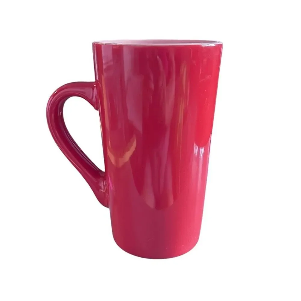 Starbucks 2021 Tall Coffee Mug, Red Classic Cup, Mermaid Green Logo  - 16 oz  **